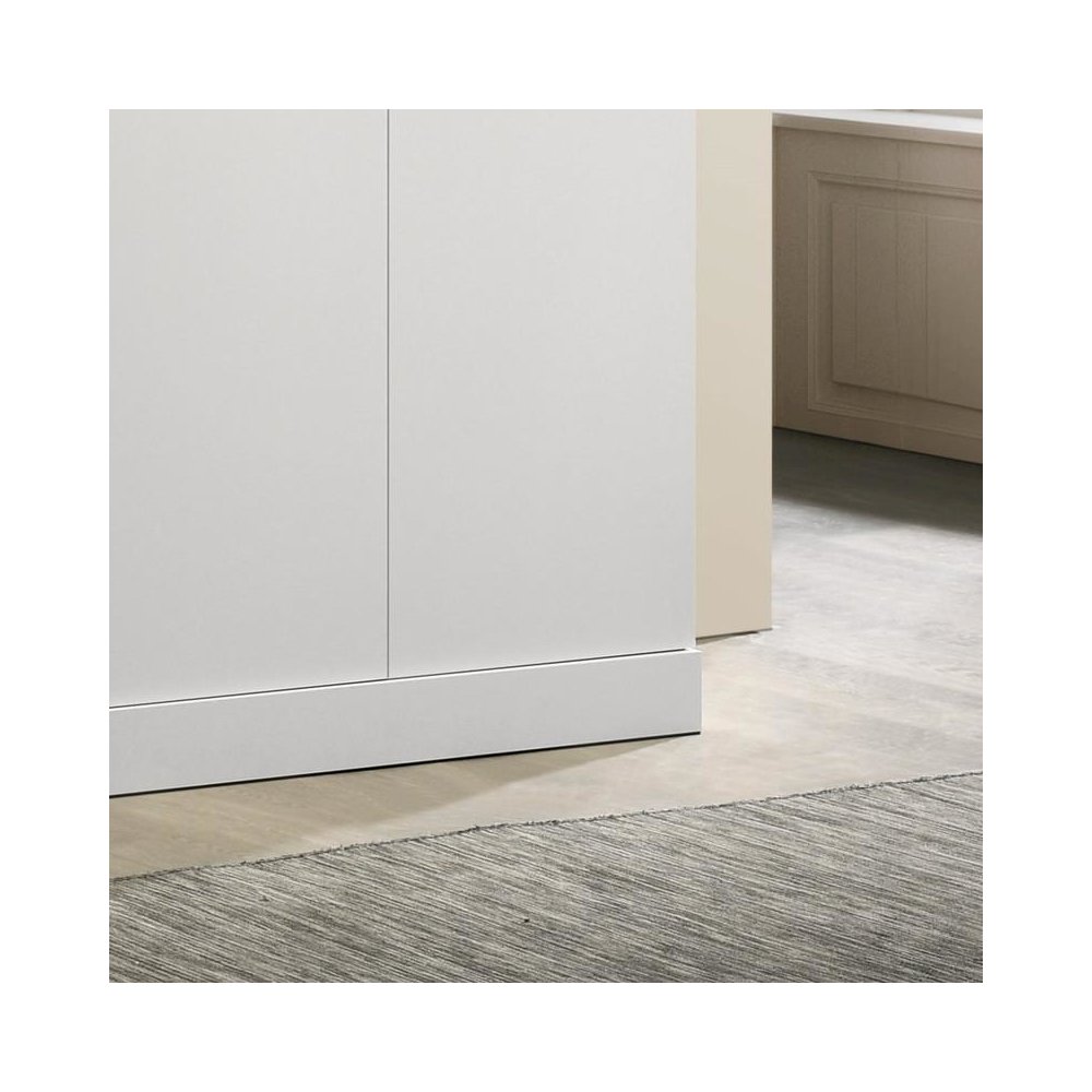 White 3-Door Wardrobe Cabinet Armoire with Storage Shelves and Hanging Rod