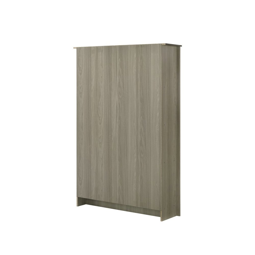 Nyla 47″W Gray Oak Bookcase Shelf with Cabinet Doors