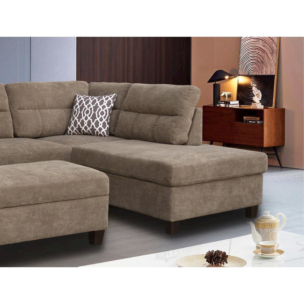 Fabric Sectional Sofa with Right Facing Chaise