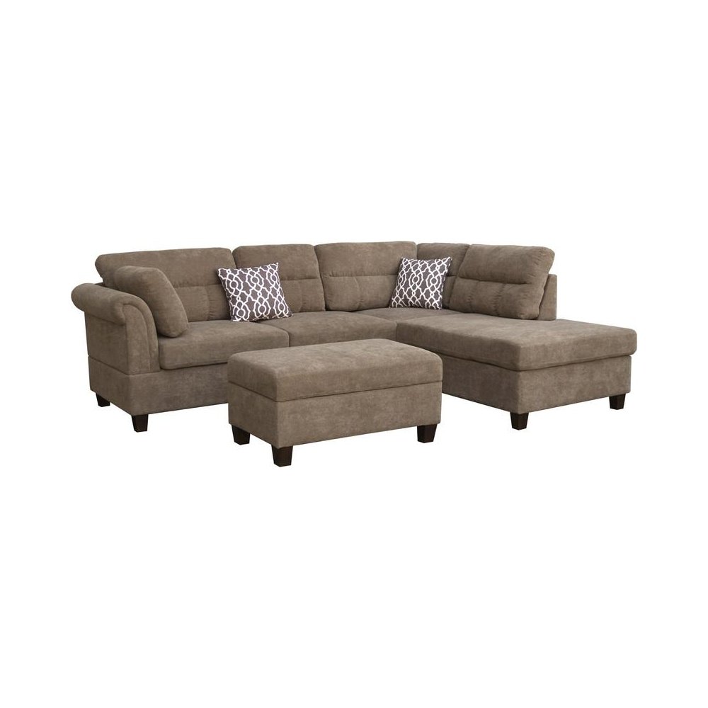 Fabric Sectional Sofa with Right Facing Chaise