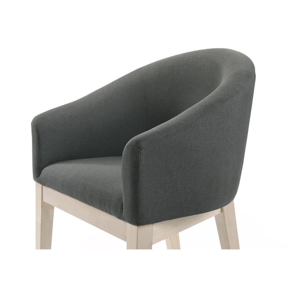 Neroli Set of 2 Gray Fabric Barrel Accent Chair