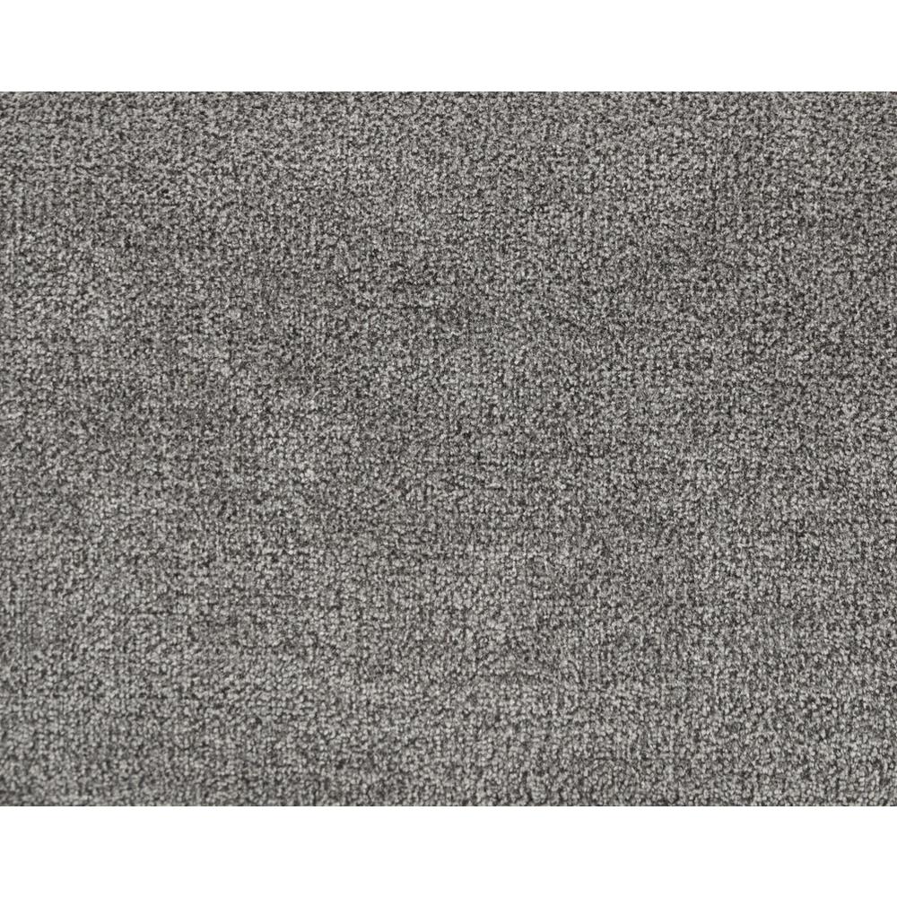 Callaway Gray Chenille Chair with Throw Pillow