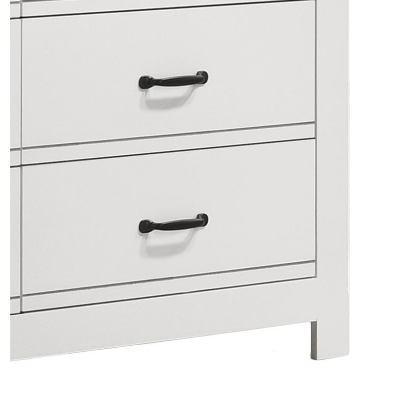 Cassini White 6-Drawer Dresser