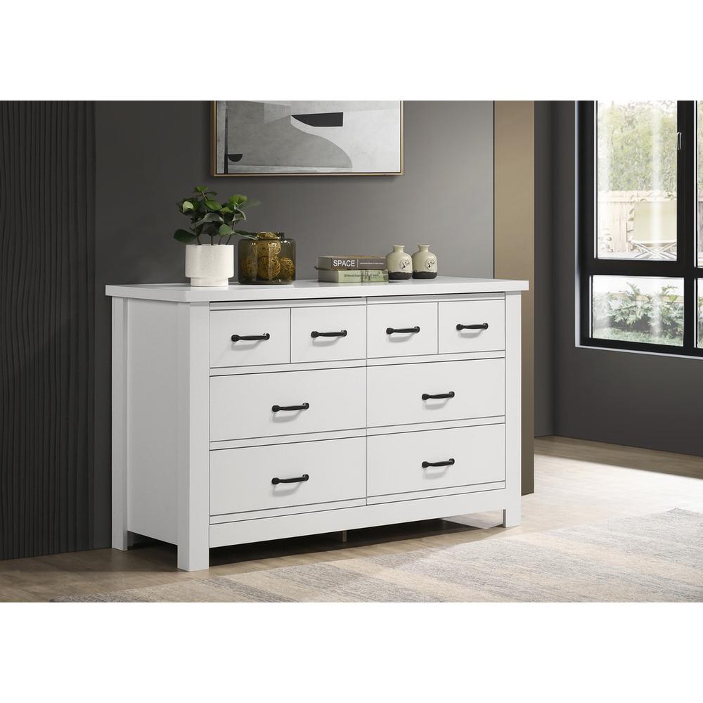 Cassini White 6-Drawer Dresser