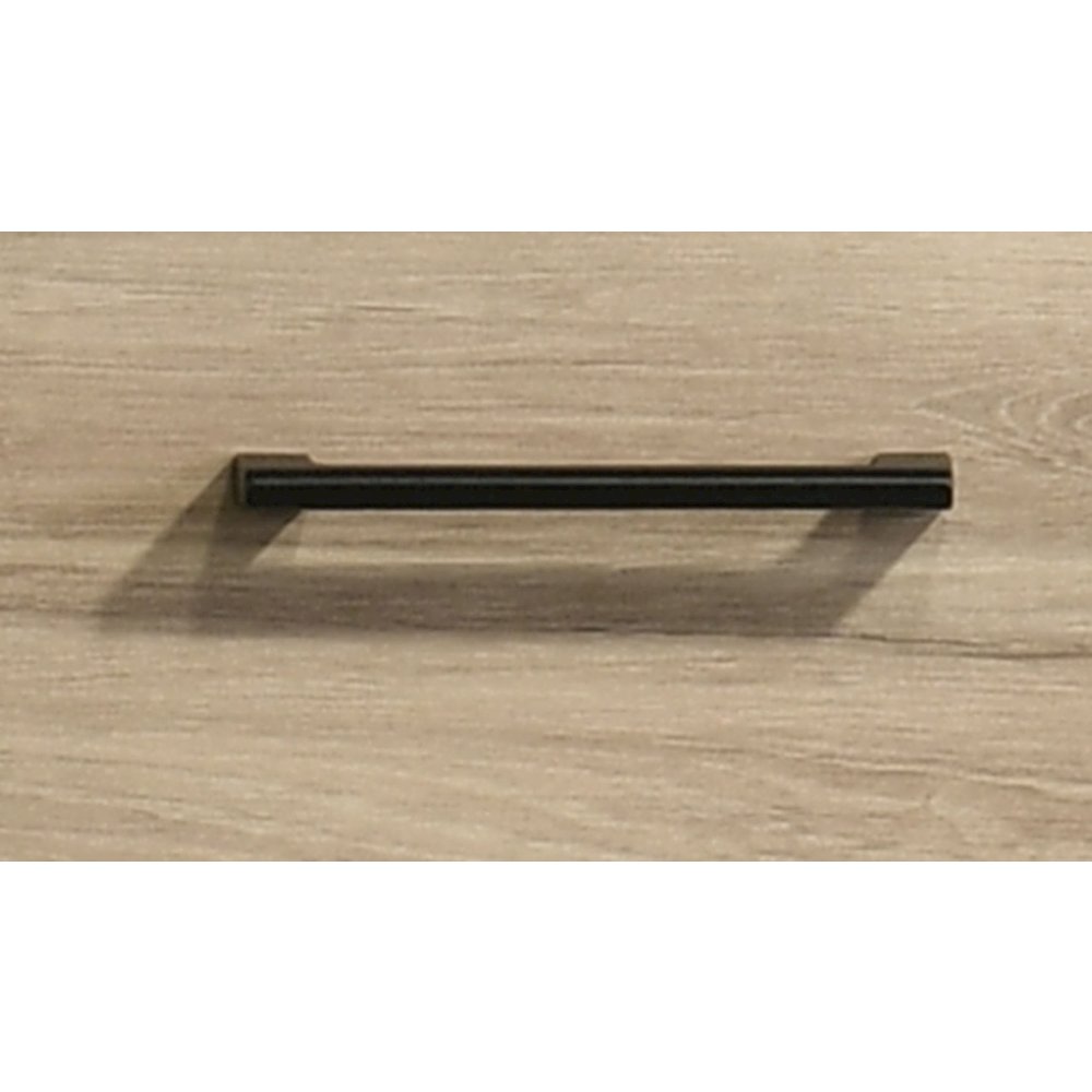 Celeste 32″W Light Oak Finish 4-Drawer Chest with Black Handles