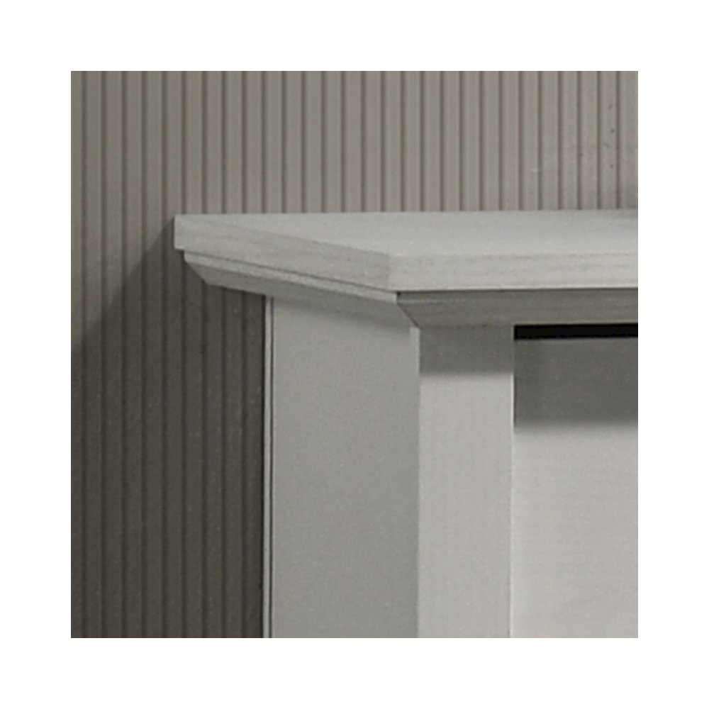 Elara 57″W White 6-Drawer Dresser with Black Handles