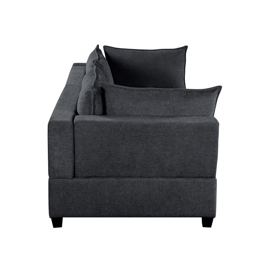 Madison Dark Gray Fabric Loveseat