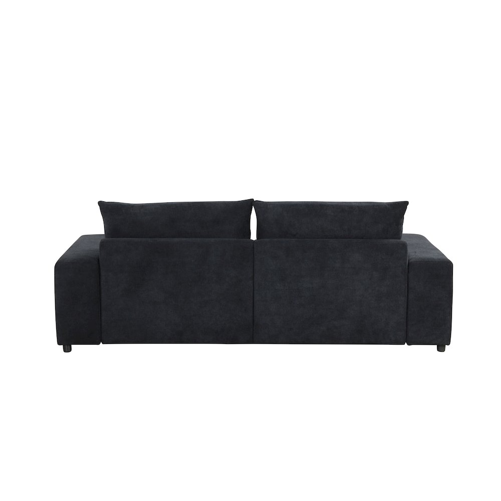 Jaylee Black Fabric 88″ Wide Oversized Sleeper Sofa