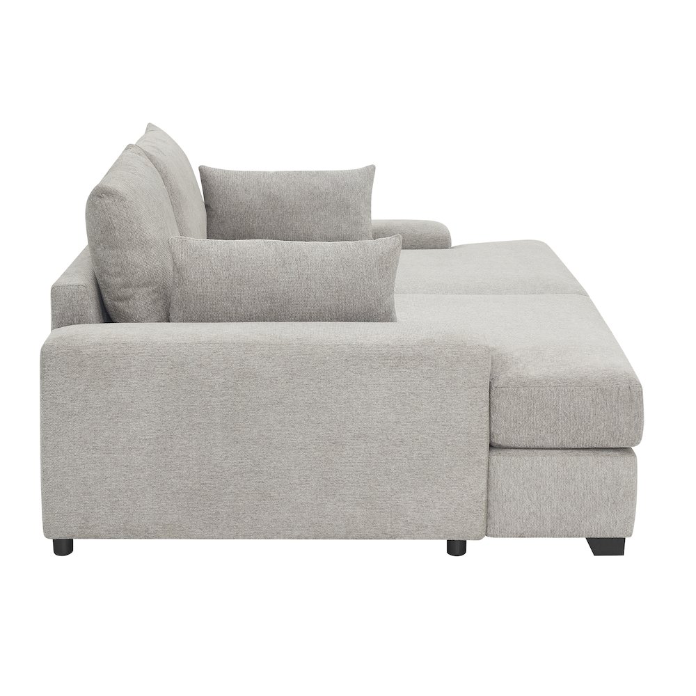 Jaylee Light Gray Fabric 88″ Wide Oversized Sleeper Sofa