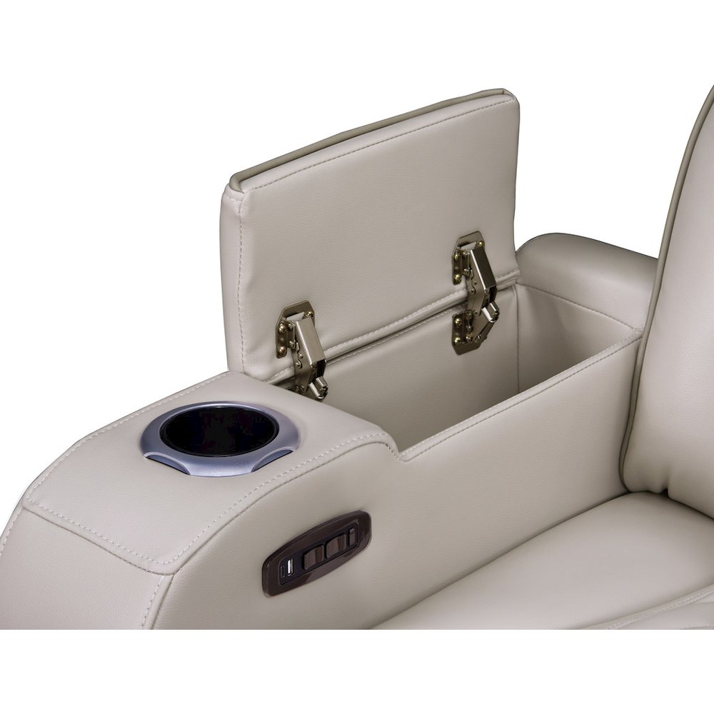 Jazz 37″W Ice Leather Aire Transformer Power Reclining Chair with Power Headrest