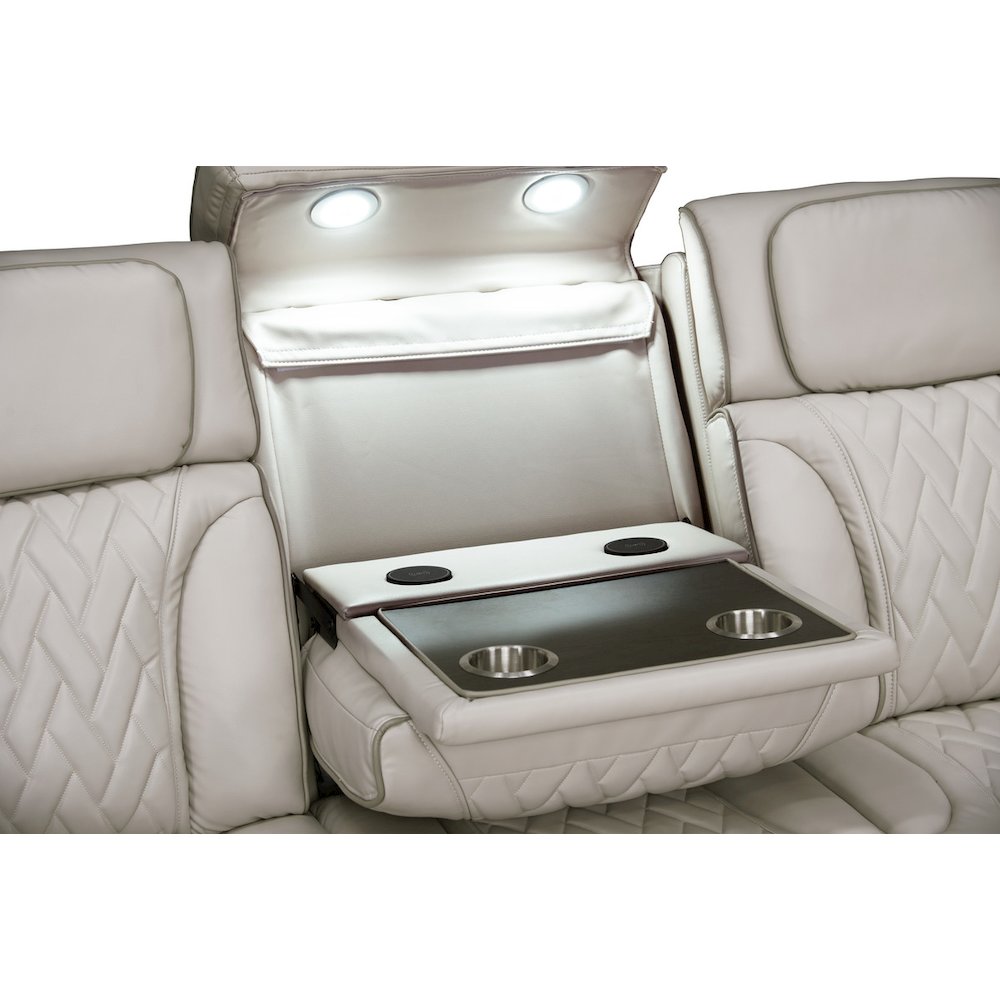 Jazz 84″W Ice Leather Aire Transformer Power Reclining Sofa with Power Headrest