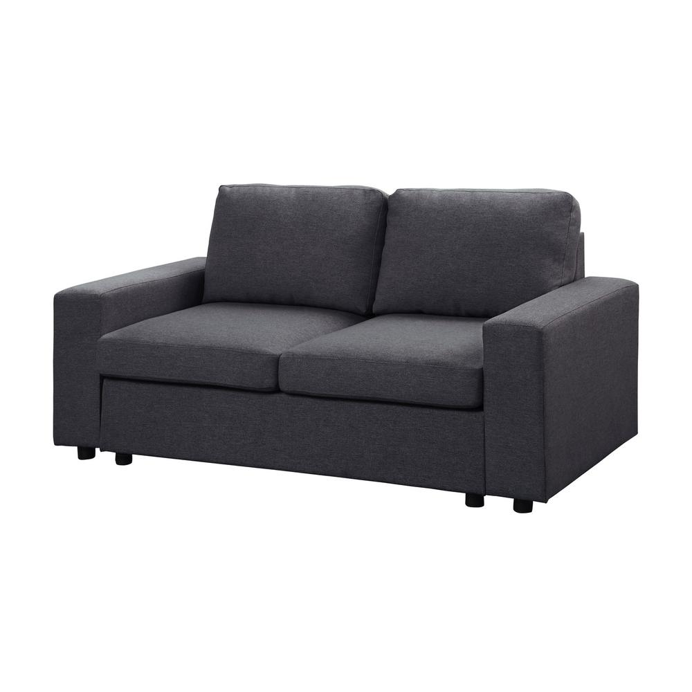 Winter Loveseat in Dark Gray Linen