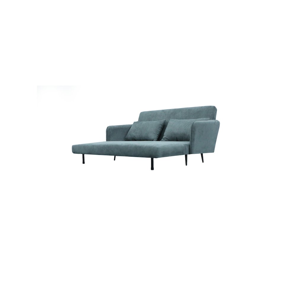 Lawson 61″W Gray Fabric Convertible Loveseat Sleeper with Pillows