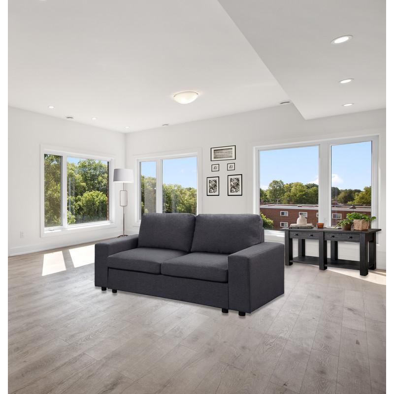 Winter Loveseat in Dark Gray Linen