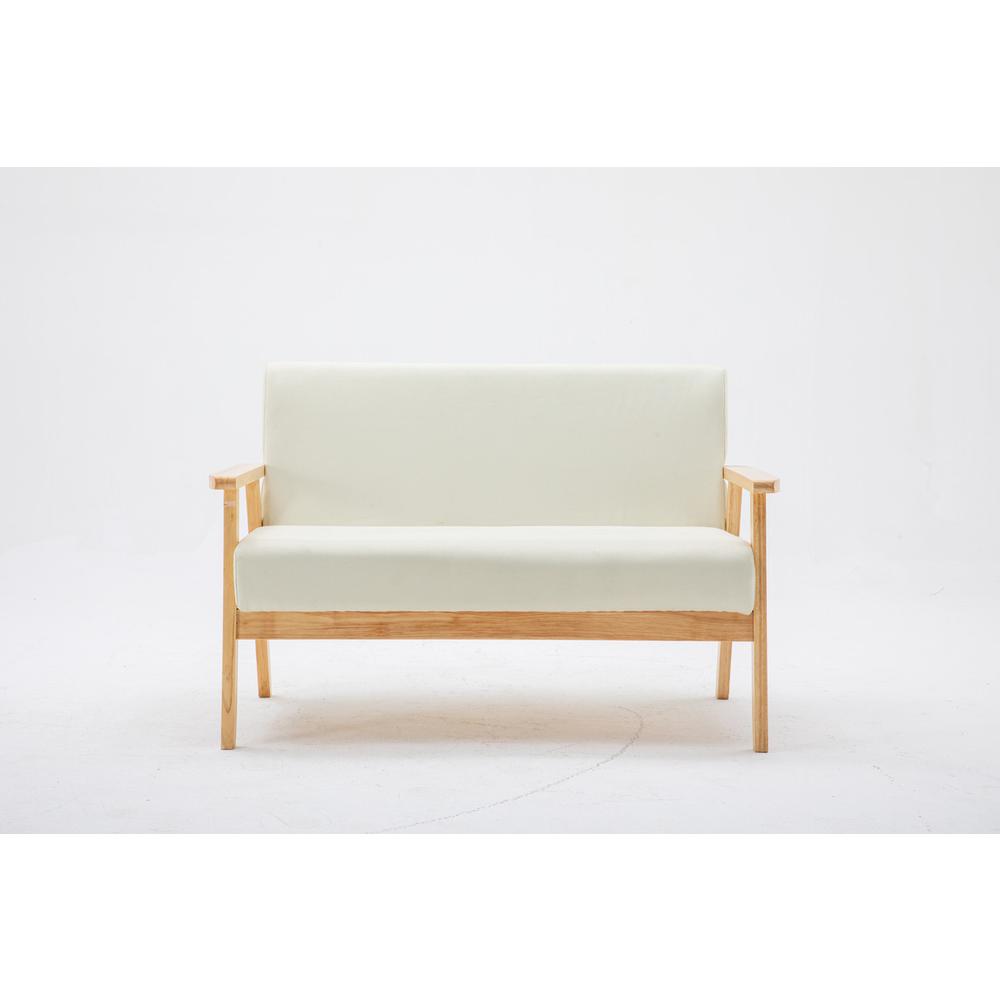 Bahamas Beige Linen Fabric Loveseat