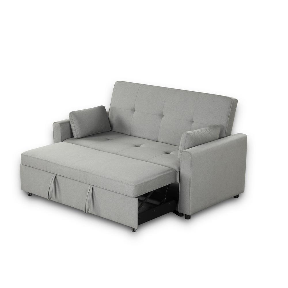 Fabian Gray Convertible Sleeper Sofa with Pillows