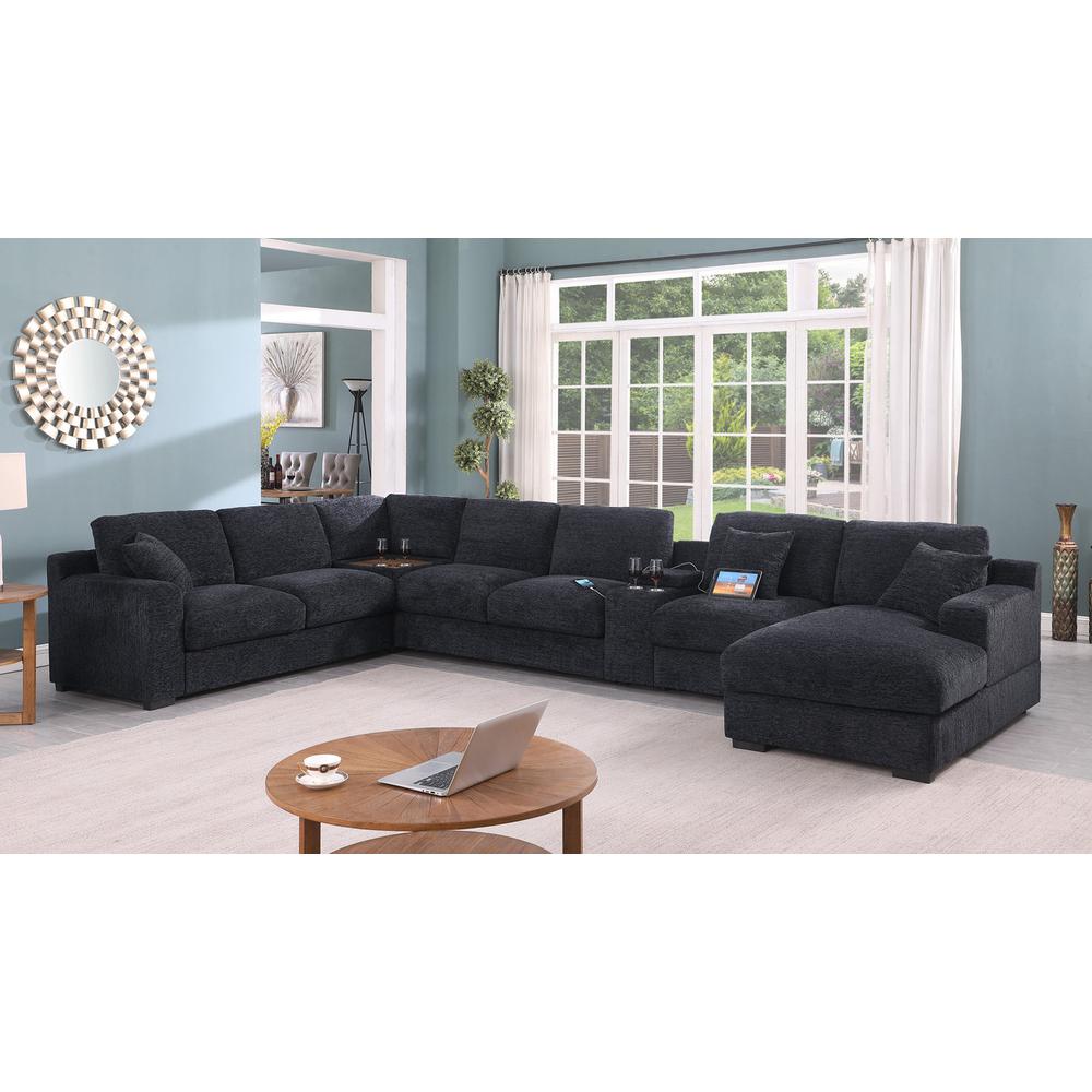 Fabric Corner Sectional Sofa with Right-Facing Chaise