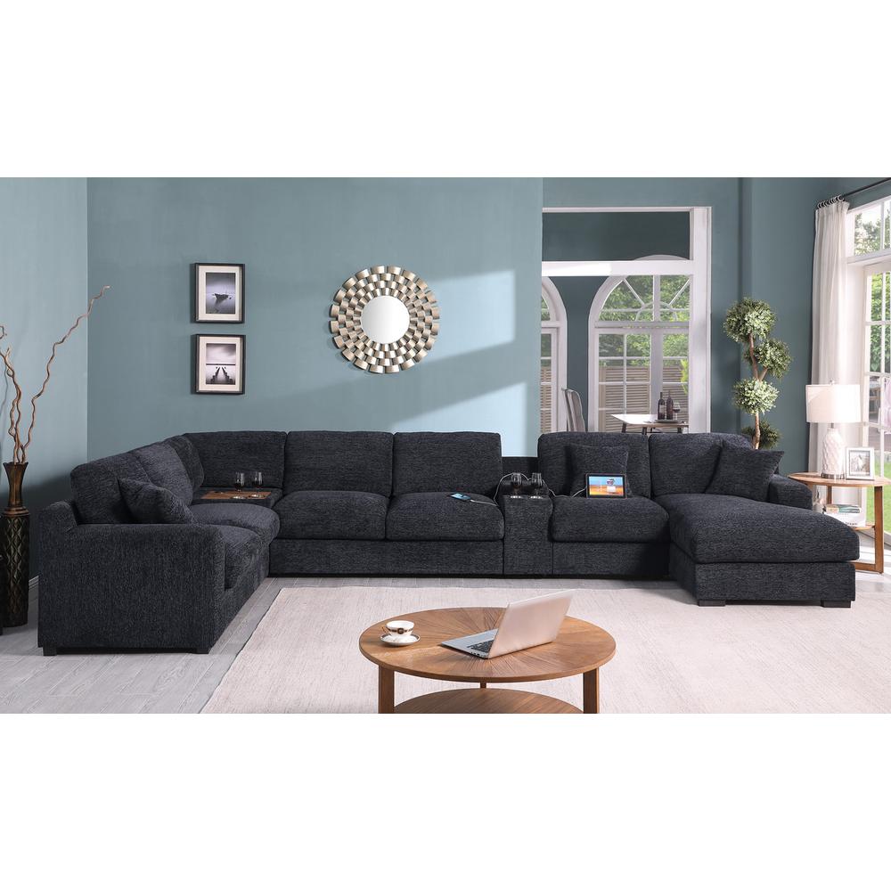 Fabric Corner Sectional Sofa with Right-Facing Chaise