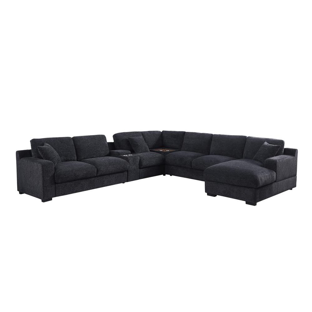 Fabric Corner Sectional Sofa with Right-Facing Chaise