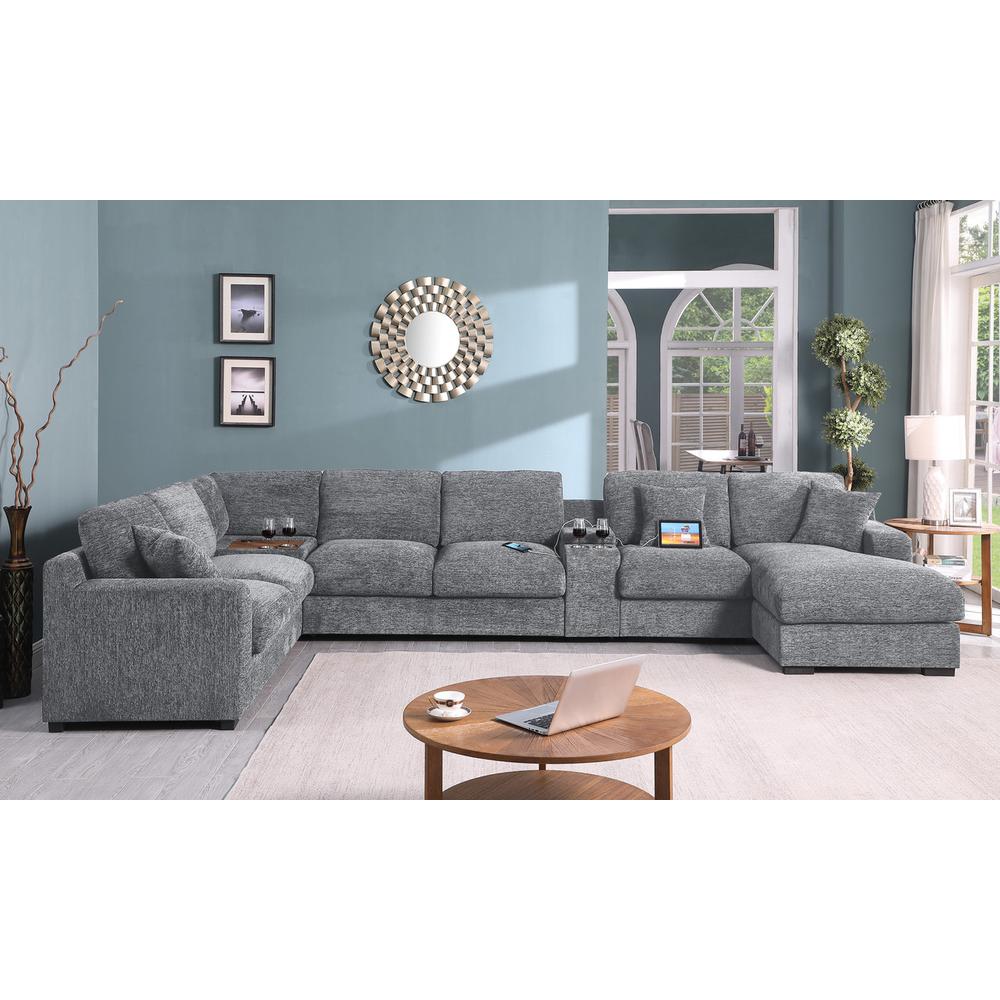 Fabric Corner Sectional Sofa with Right-Facing Chaise