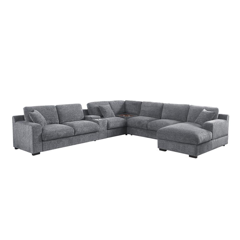 Fabric Corner Sectional Sofa with Right-Facing Chaise