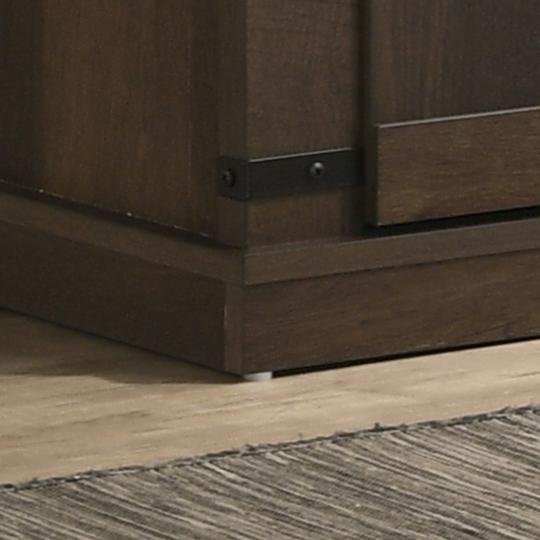 Asher Dark Dusty Brown 54″ Wide TV Stand with Sliding Doors and Cable Management