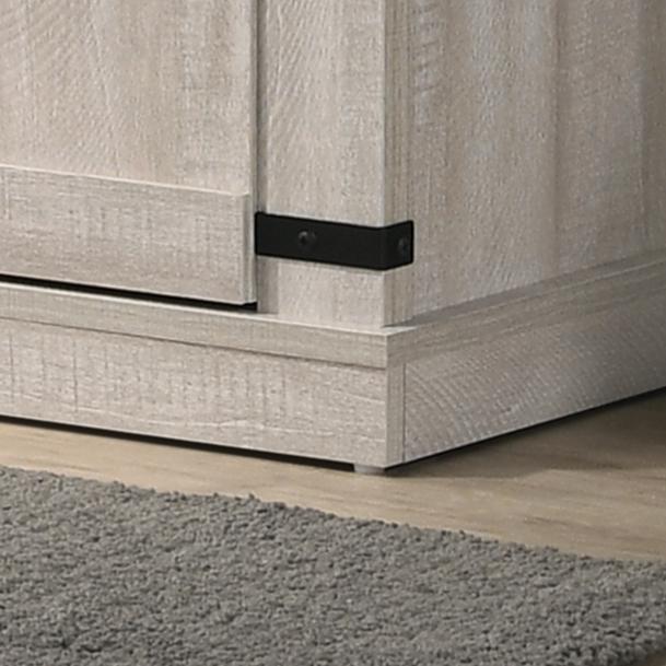 Asher Dusty Gray 54″ Wide TV Stand with Sliding Doors and Cable Management