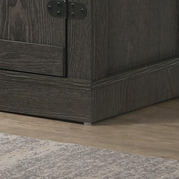 Salma Dark Gray 58″ Wide TV Stand with 2 Open Shelves and 2 Cabinets