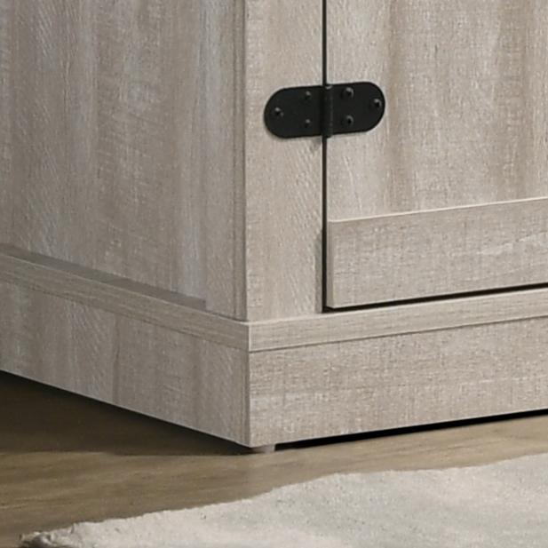 Salma Dusty Gray 58″ Wide TV Stand with 2 Open Shelves and 2 Cabinets