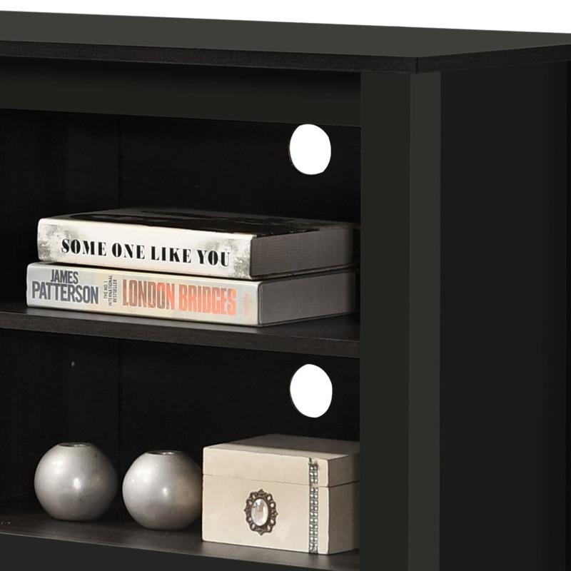 70″W TV Stand with Open Shelves and Cable Management