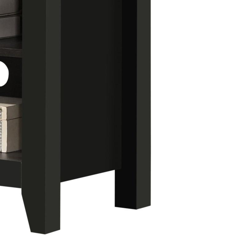 70″W TV Stand with Open Shelves and Cable Management