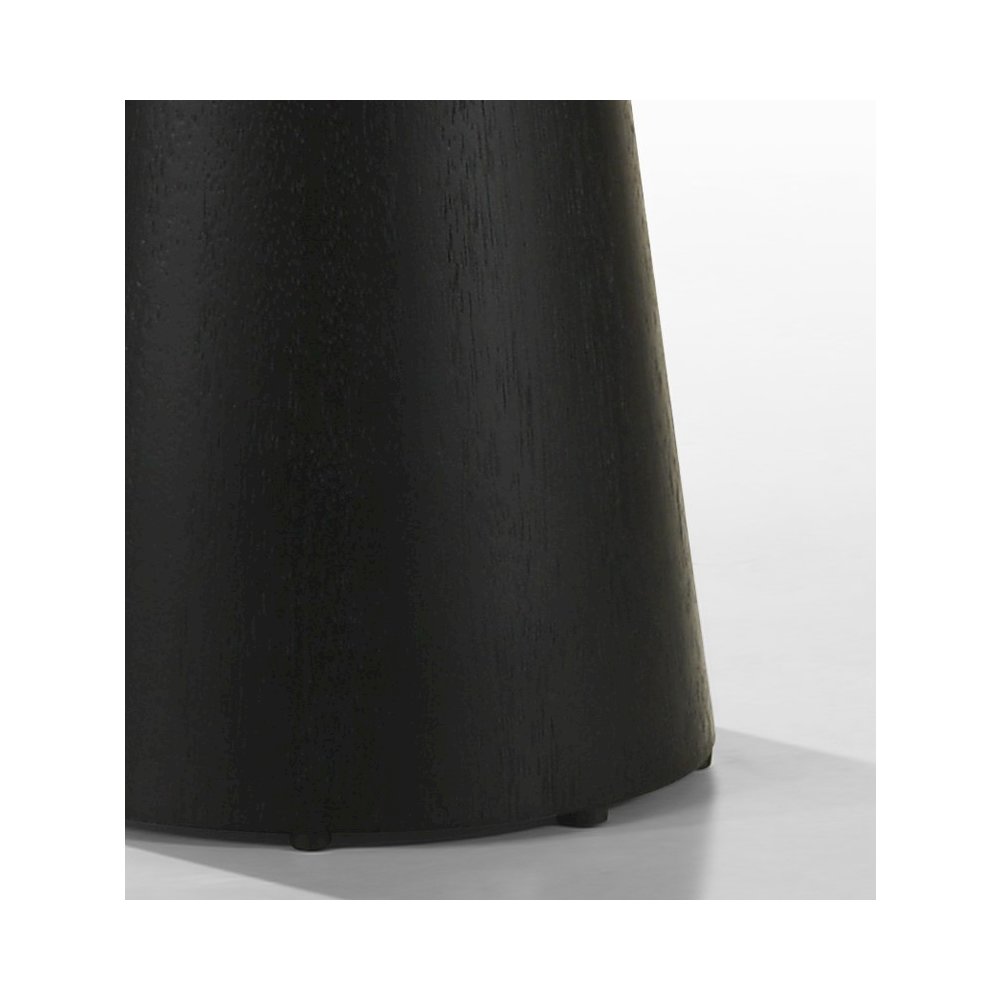 Grantham Black 20″W Round Console Table with Pedestal Base