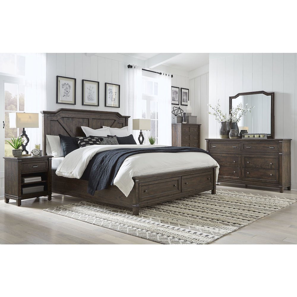 Farmwood 1-Drawer Nightstand – Whiskey Barrell