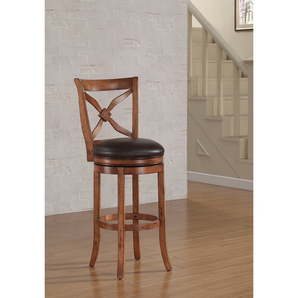 Provence 34″ Swivel Stool – Light Oak