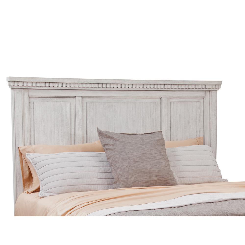 Salter Path 6/6 Panel Headboard – White Grain