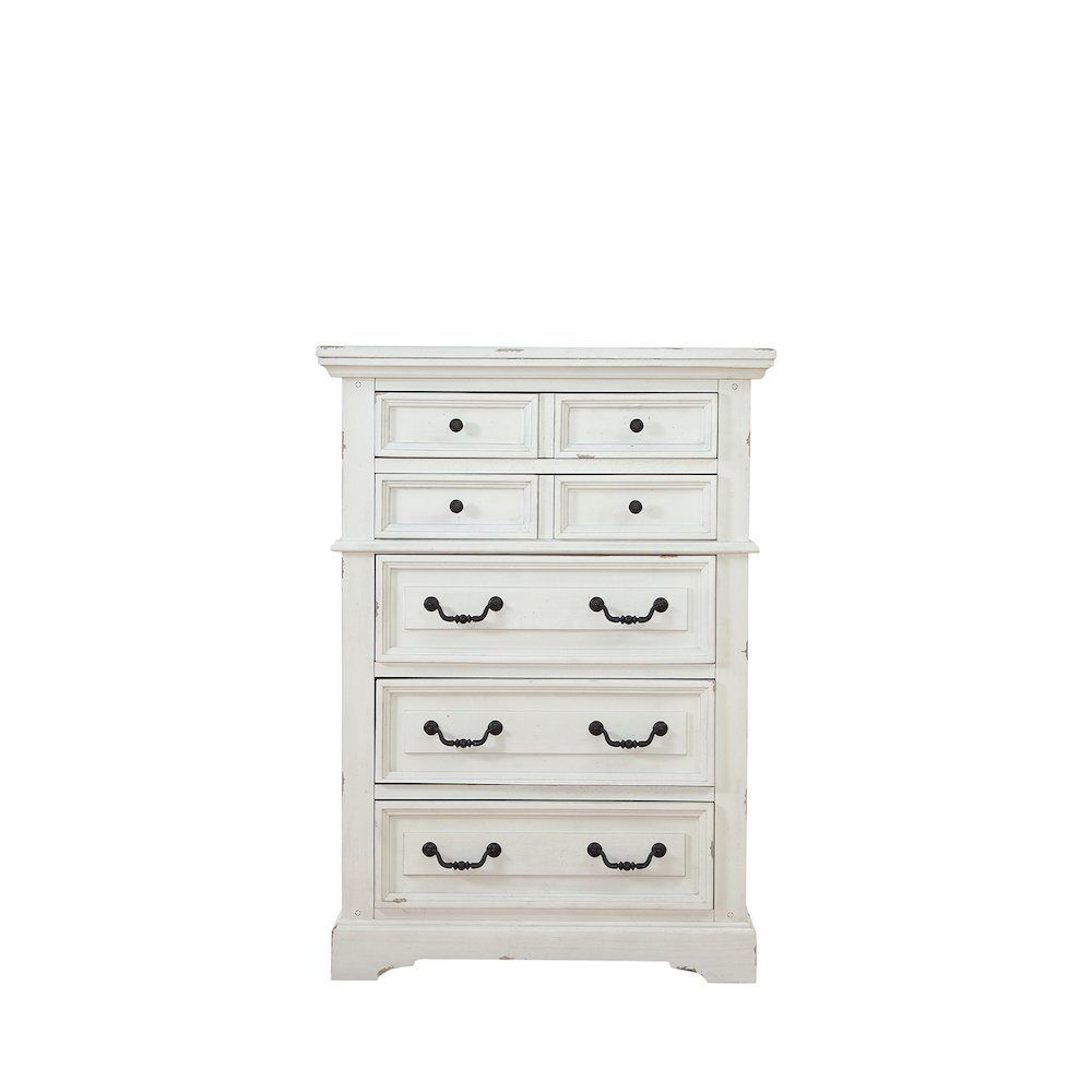 Stonebrook 5-Drawer Chest – Distressed Antique White