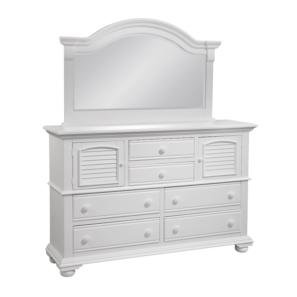 Cottage Traditions High Dresser with Mirror – White Cottage
