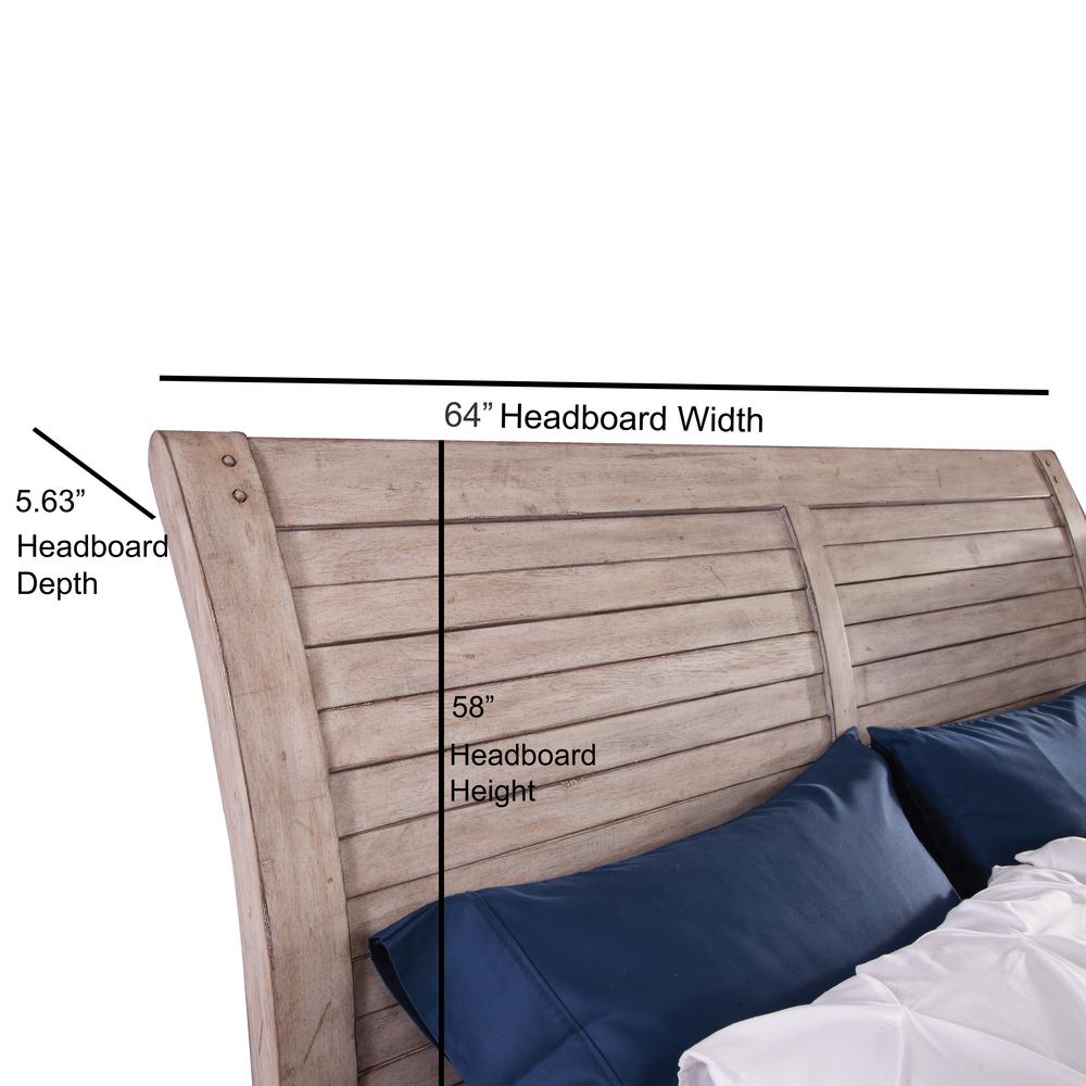 Aurora Sleigh 5/0 Headboard – Whitewash