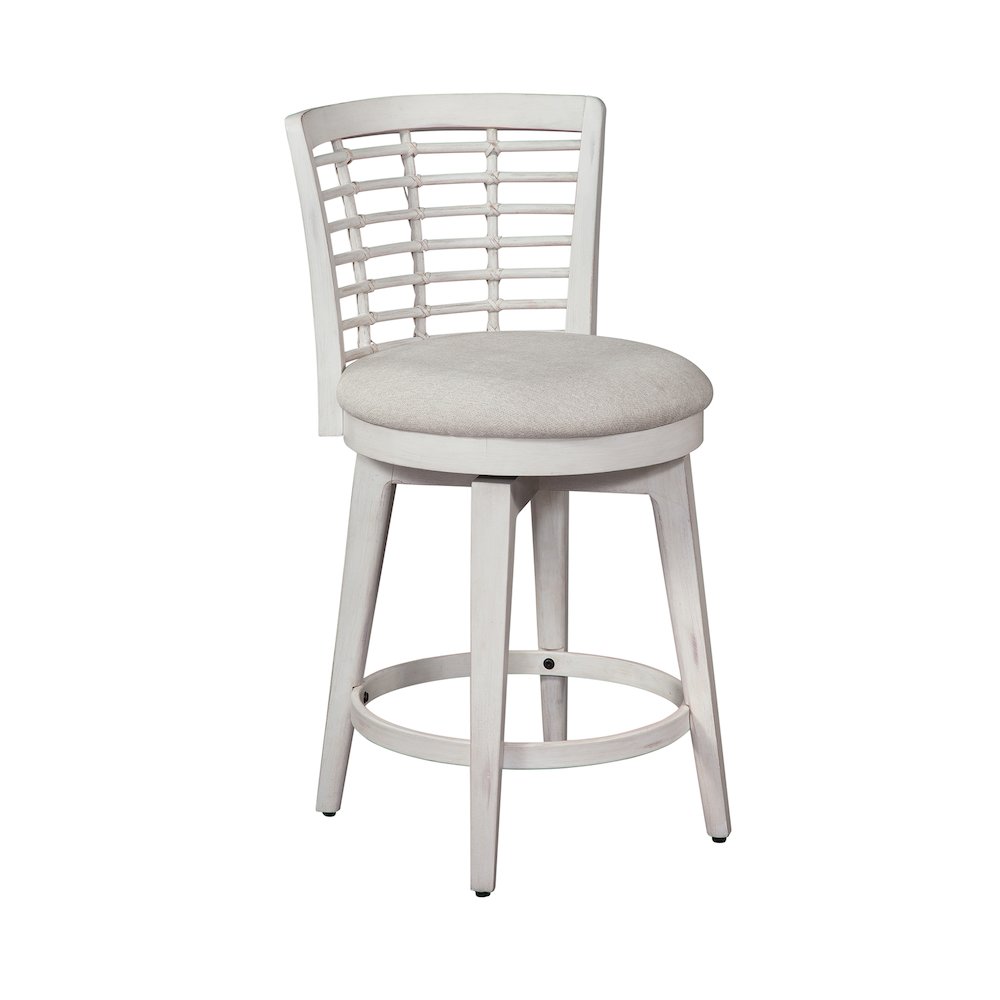 Beach Comber Counter Height Swivel Stool – Weathered White