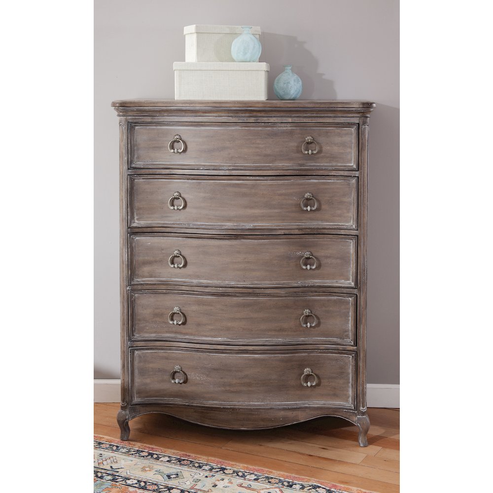 Genoa 5-Drawer Chest – Antique Grey