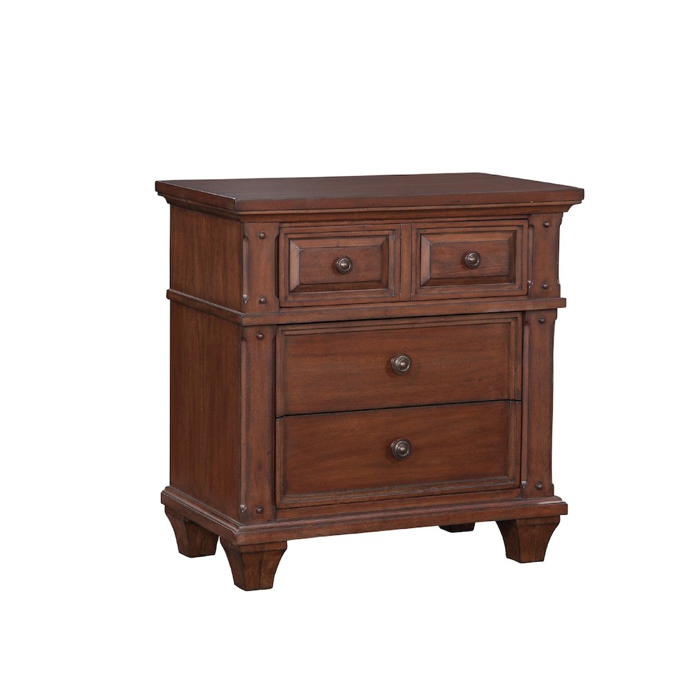 Sedona 3-Drawer Nightstand – Cinnamon Cherry