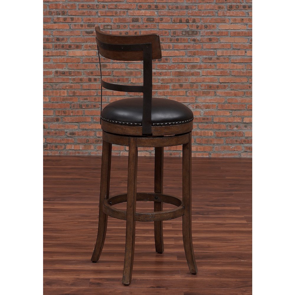Taranto 30″ Bar Swivel Stool – Washed Brown