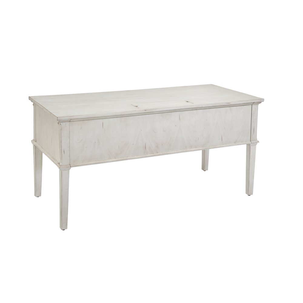 Sedona 60″ Storage Desk with Power – Cobblestone White