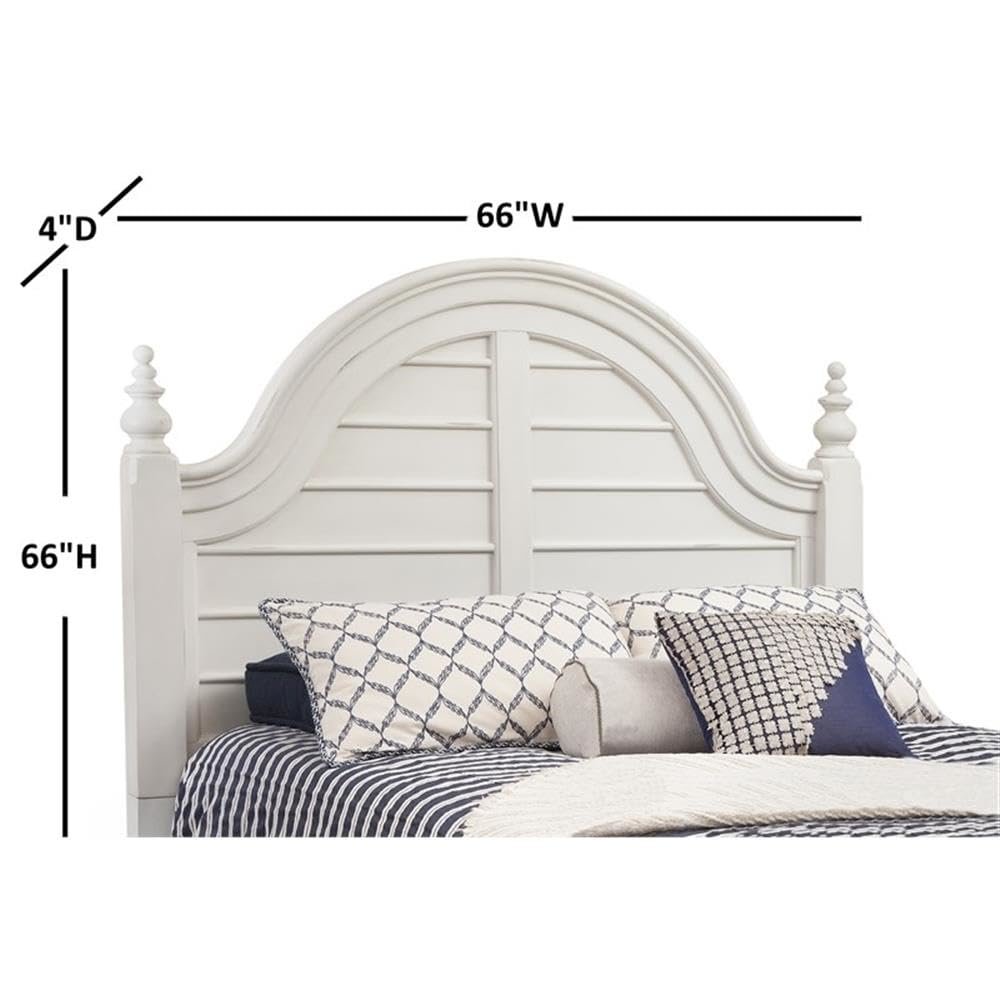 Rodanthe 5/0 Poster Headboard – Dove White