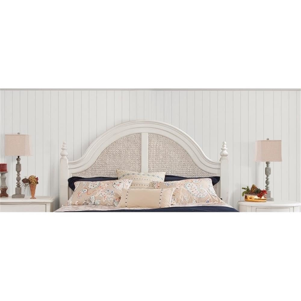 Rodanthe 6/6 Poster Woven Headboard – Dove White
