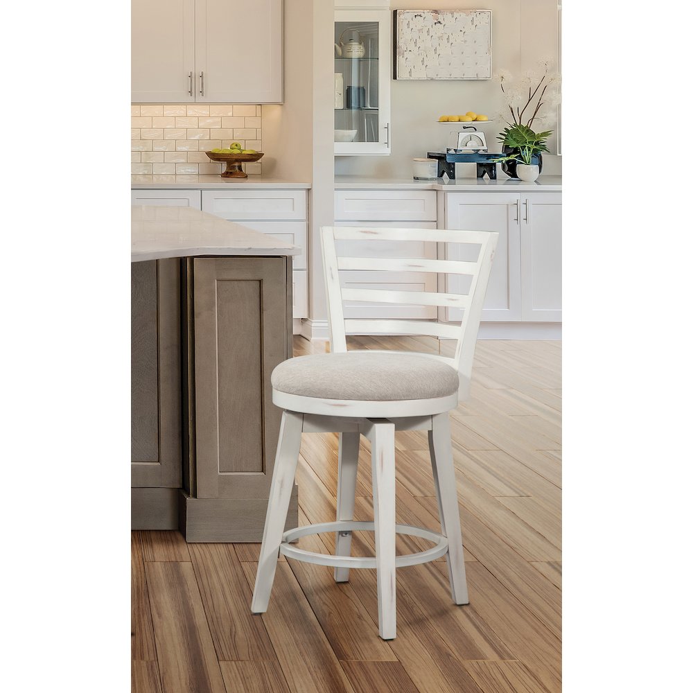 Meadowbrook Counter Height Swivel Stool – Whitewashed