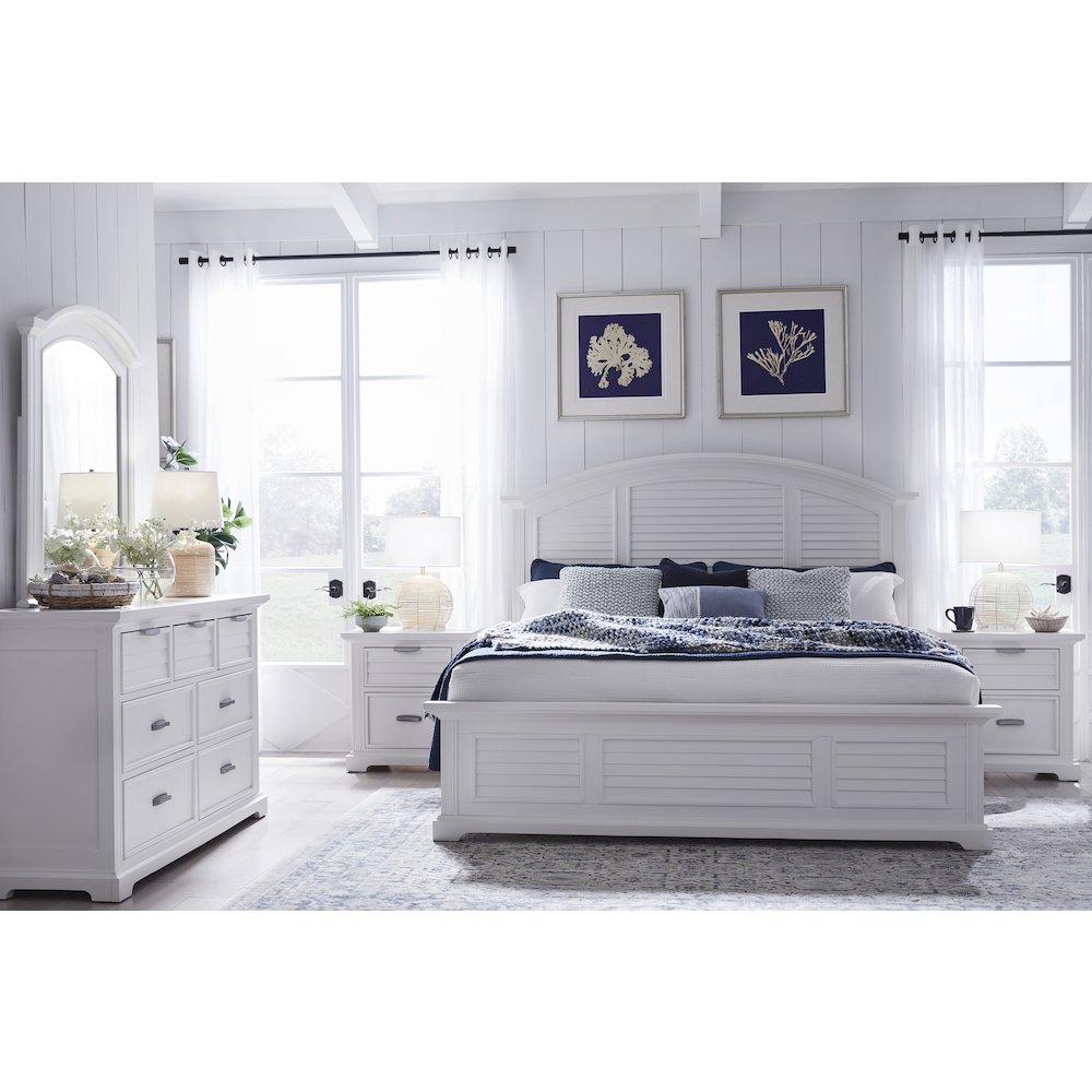 Heritage Coast 5pc Bedroom Set – King Bed – Coastal White