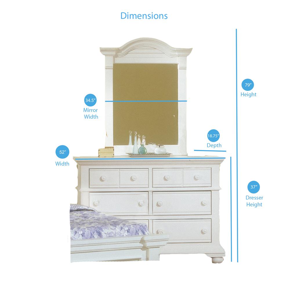Cottage Traditions Double Dresser with Mirror – White Cottage