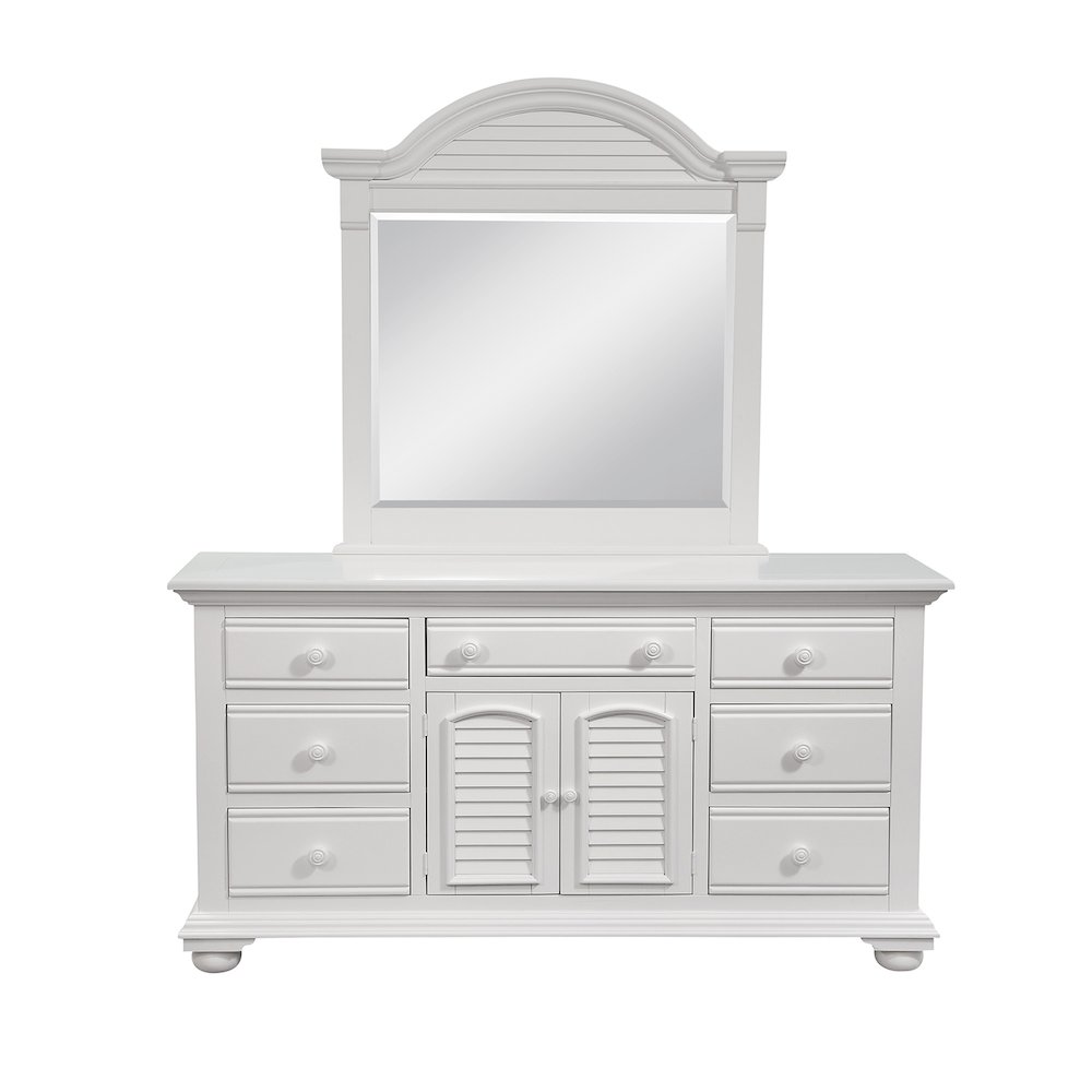 Cottage Traditions Triple Dresser with Mirror – White Cottage