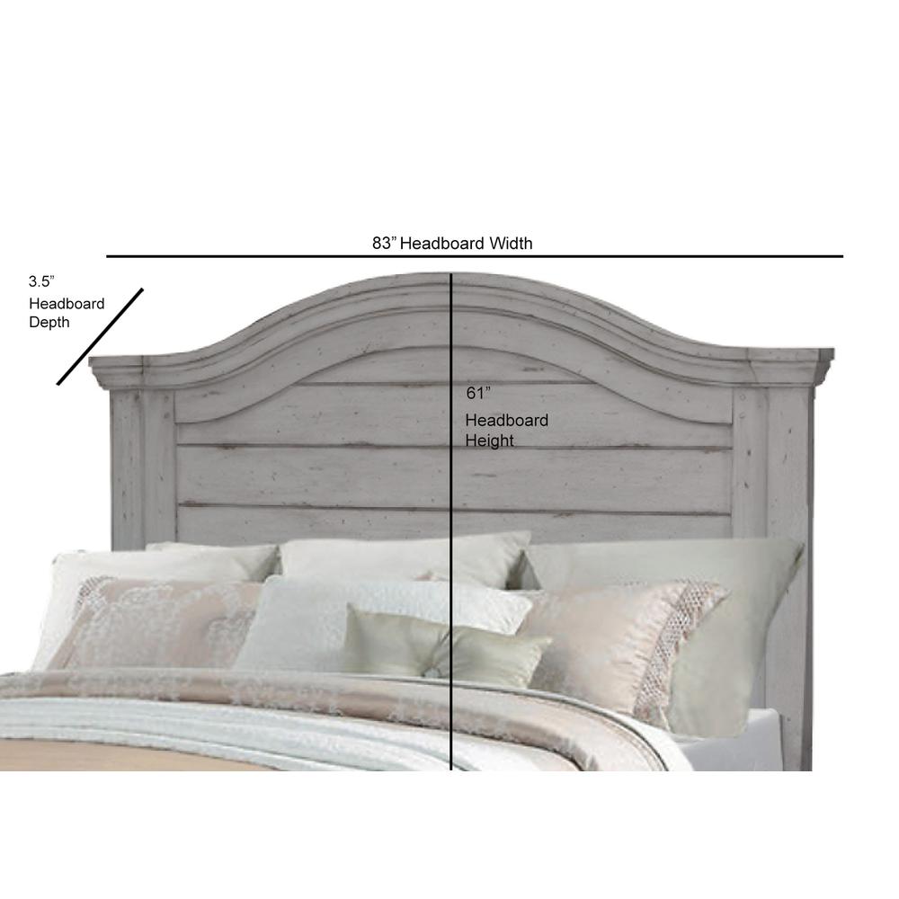 Stonebrook 6/6 Panel Headboard – Light Distressed Antique Gray